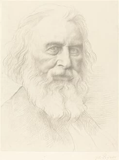 H.W. Longfellow, 2nd plate. Creator: Alphonse Legros
