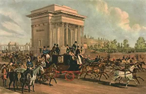 Street Scene Collection: Hyde Park Corner, c1838. Creator: J Harris
