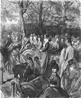 Hyde Park Gallery: Hyde Park Corner-The Row, 1872. Creator: Gustave Doré