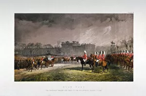 Alexandra Of Denmark Collection: Hyde Park during a military review by Princess Alexandra, London, 1863