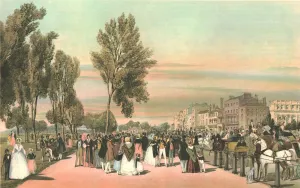 Hyde Park near Grosvenor Gate. Creator: Thomas Shotter Boys