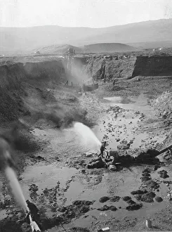 Hydraulic Prints: Hydraulic gold mining, between c1900 and 1923. Creator: Unknown