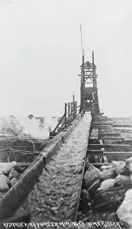 Hydraulic Prints: Hydraulic power mining, between c1900 and c1930. Creator: Unknown
