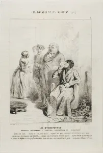 The Hydropaths: First Treatment (plate 1), 1843. Creator: Charles Emile Jacque