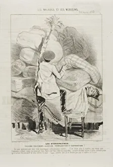 Alternative Medicine Gallery: The Hydropaths: Third Treatment (plate 3), 1843. Creator: Charles Emile Jacque