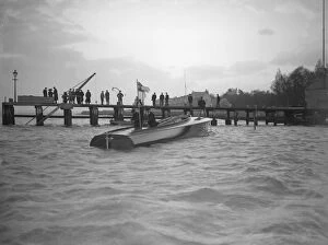 Saunders Gallery: The hydroplane Brunhilde. Creator: Kirk & Sons of Cowes