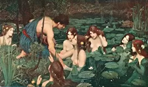 Pre Raphaelite Brotherhood Gallery: Hylas and the Nymphs, 1896, (c1902). Creator: Unknown