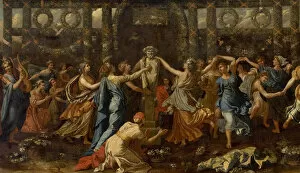 Poussin Gallery: Hymenaios Disguised as a Woman During an Offering to Priapus, c. 1635