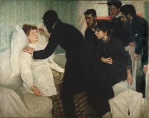 Bergh Sven Richard Prints: Hypnotic Séance, 1887. Creator: Sven Richard Bergh