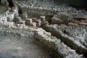 Hypocaust Gallery: Hypocaust of the Roman Palace at Fishbourne, 3rd century