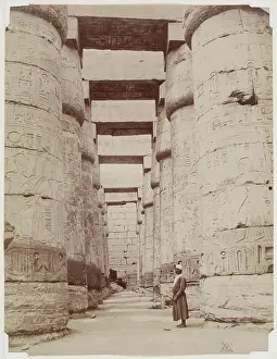 Ottoman Prints: Hypostyle Hall, Temple of Karnak. Luxor, East Bank, 19th century. Creator: Zangaki