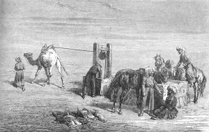 Tribesman Prints: A Well in the Hyrcanian desert; The Hyrcanian Desert, 1875. Creator: Armin Vambery