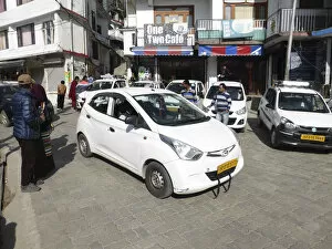 Hyundai, Indian taxi rank at Dharamshala Himachal Pradesh. Creator: Unknown