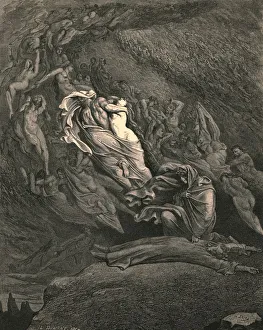 Tormented Prints: I through compassion fainting, seem d not far from death, c1890. Creator: Gustave Doré