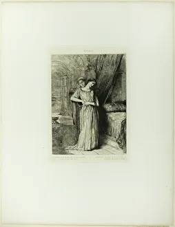 Théodore Chassériau Prints: If I Do Die Before Thee, plate eight from Othello, 1844. Creator: Theodore Chasseriau