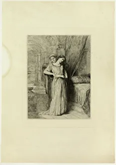 Théodore Chassériau Prints: If I Do Die Before Thee, plate eight from Othello, 1844. Creator: Theodore Chasseriau