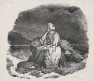 Gericault Theodore Prints: I Dream of Her in the Crashing Waves, 1818. Creator: Theodore Gericault