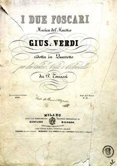 I due Foscari. Quartetto per due Violini, Viola e Violoncello, 1844