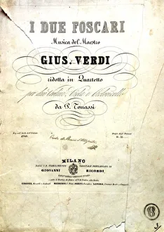 Verdi Prints: I due Foscari. Quartetto per due Violini, Viola e Violoncello, 1844