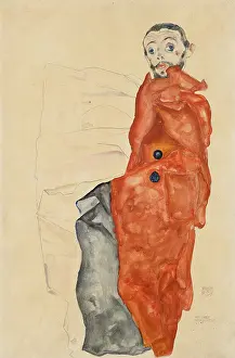 Schiele Prints: I Love Antitheses. Self-portrait, 1912. Creator: Schiele, Egon (1890-1918)