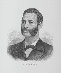 G M Rewell Company Prints: I. M. Burgan, 1887. Creator: Unknown