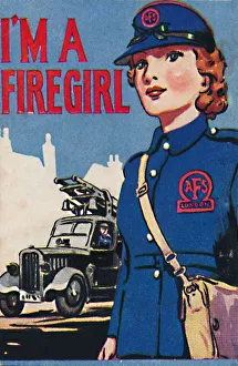 Tuck Prints: I m A Firegirl, 1940