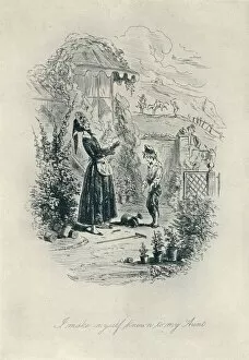 Charles Dickens Collection: I Make Myself Known to My Aunt. Etching from David Copperfield, c1840-1880, (1923)