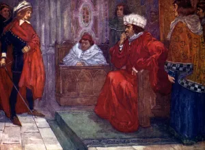 Sentence Prints: I send you to prison, said Judge Gascoigne, 14th century, (1905). Artist: As Forrest