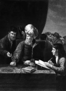 Accounting Gallery: I do thee no wrong, didst not thou agree with me for a penny, 19th century. Creator: W Holl