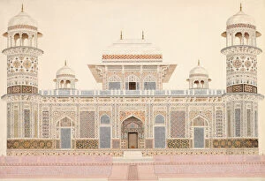 Mogul Collection: I timad-ud-Daulas Tomb at Agra, c. 1820. Creator: Unknown