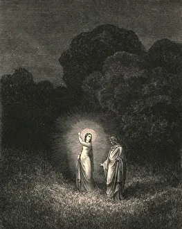 Folco Portinari Prints: I, who now bid thee on this errand forth, am Beatrice, c1890. Creator: Gustave Doré