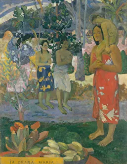 Tropical Prints: Ia Orana Maria (Hail Mary), 1891. Creator: Paul Gauguin