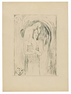 Eug And Xe8 Collection: Ia orana Maria (Hail Mary), 1894 / 95, published Mar. 1895. Creator: Paul Gauguin