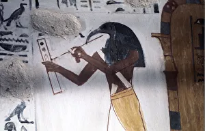 New Kingdom Prints: Ibis-headed god Thoth, secretary to the gods and patron of scribes, Ancient Egyptian