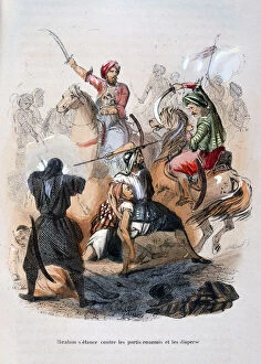 Beauce Gallery: Ibrahim Pasha fighting the Wahabis, Saudi Arabia, 1811-1818 (1847). Artist: Jean Adolphe Beauce
