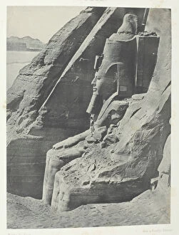Pharaoh Collection: Ibsamboul, Colosse Oriental Du Speos De Phre, Vu De Profil;Nubie, 1849 / 51