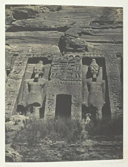 Egypte Nubie Palestine Et Syrie And Gallery: Ibsamboul, Entree De Speos D Hathor;Nubie, 1849 / 51, printed 1852