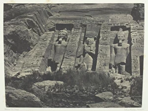 1852 Gallery: Ibsamboul, Partie Meridionale Du Speos D Hathor;Nubie, 1849 / 51, printed 1852