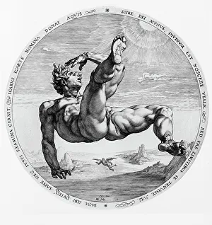 Henry Goltzius Prints: Icarus, 1588. Creator: Hendrik Goltzius