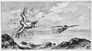 Icarus Prints: Icarus and Daedalus, 1887. Artist: Bernard de Montfaucon