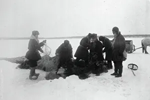 Yakutia Prints: Ice fishing, 1890. Creator: Unknown