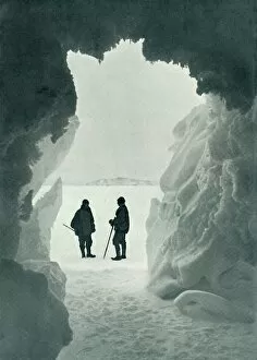 Charles Wright Collection: An Ice Grotto - Tent Island in Distance (Captain Scott and Wright), c1911, (1913)