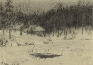 Ice Holes on the Irkut River, 1904. Creator: Boris Vasilievich Smirnov