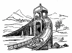 Ice Mountain Collection: Ice Mountain, artificial sledge run, Russia, 1836