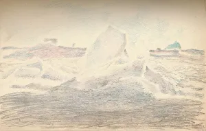 Ice near the Fram, 4th July 1894, (1897). Artist: Fridtjof Nansen Ice near the Fram, 4th July 1894, (1897). Artist: Fridtjof Nansen