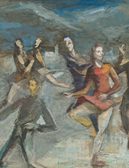Agility Prints: On the ice rink, 1946. Creator: Bedrich Hoffstadter