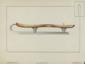 Ice Skate Prints: Ice Skate, c. 1936. Creator: Gerald Bernhardt