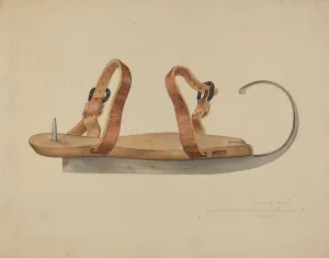 Ice Skate Prints: Ice Skate, c. 1937. Creator: Samuel O. Klein