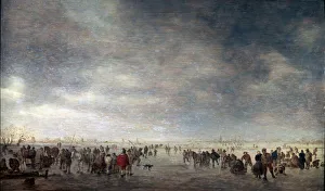 Goyen Prints: Ice Skaters, 1641. Artist: Jan van Goyen
