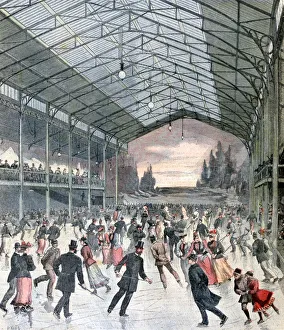 Ice Skating in Paris, 1892. Artist: Henri Meyer